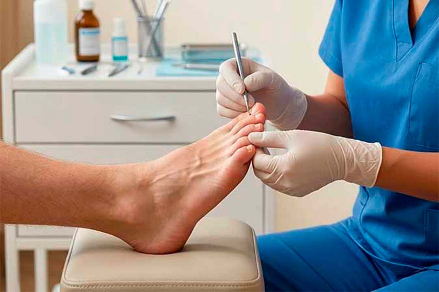 Fotografía de pie de atleta