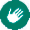 Icono de la mano verde